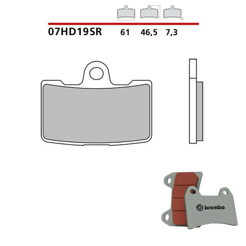 Pastiglie freno anteriori Brembo per ebr rx 1190 14-15 - Mescola SR sinterizzata Strada/Pista 07HD19SR
