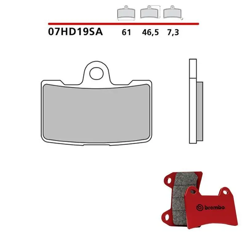 Pastiglie freno anteriori Brembo per ebr sx 1190 14-15 - Mescola SA sinterizzata Strada 07HD19SA