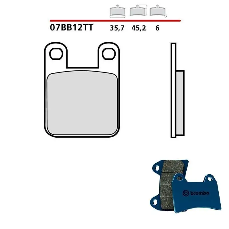 Pastiglie freno anteriori Brembo per fantic 7 0 1990 - Mescola TT Carbon Ceramica Semimetallica 07BB12TT