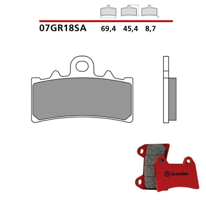 Pastiglie freno anteriori Brembo per Fantic Caballero Flat Track 125 19-23 - Mescola SA sinterizzata Strada 07GR18SA