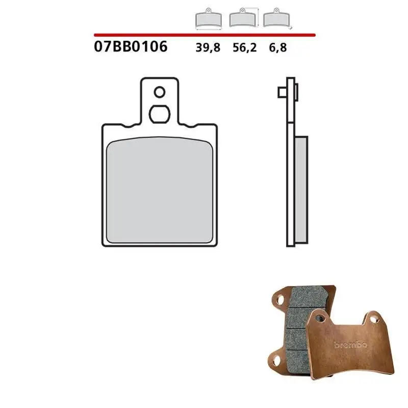 Pastiglie freno anteriori Brembo per fantic coach 250 91-98 - Mescola primo equipaggiamento 07BB0106