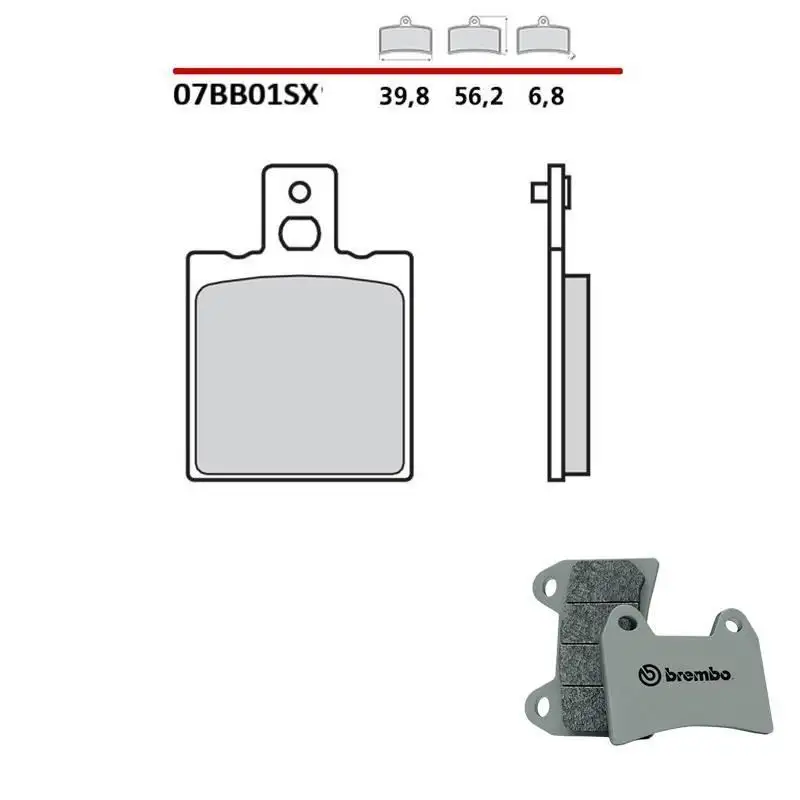 Pastiglie freno anteriori Brembo per fantic coach 250 91-98 - Mescola SX sinterizzata 07BB01SX