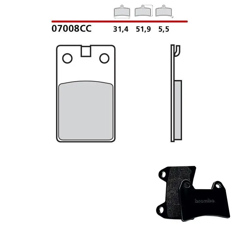 Pastiglie freno anteriori Brembo per fantic trial 125 1984 | 1988 - Mescola primo equipaggiamento Scooter 07008