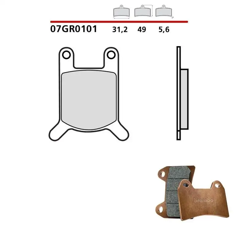 Pastiglie freno anteriori Brembo per garelli sport 80 1983 - Mescola primo equipaggiamento 07GR0101