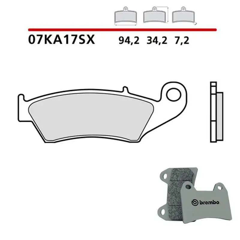 Pastiglie freno anteriori Brembo per GasGas EC 250 00-17 - Mescola SX sinterizzata 07KA17SX