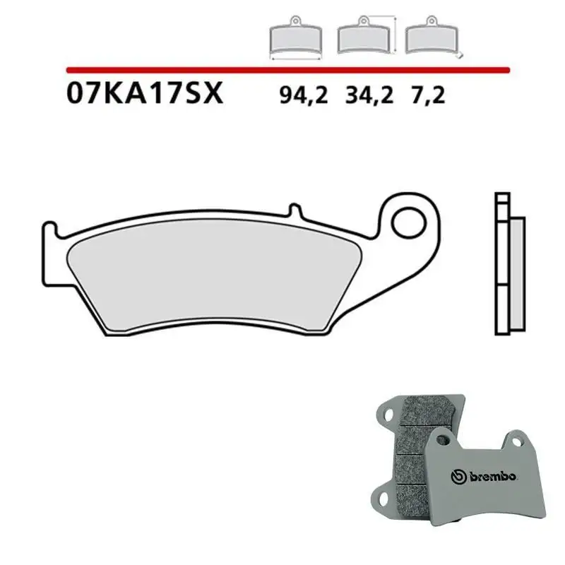 Pastiglie freno anteriori Brembo per gasgas ec e4 250 18-19 - Mescola SX sinterizzata 07KA17SX