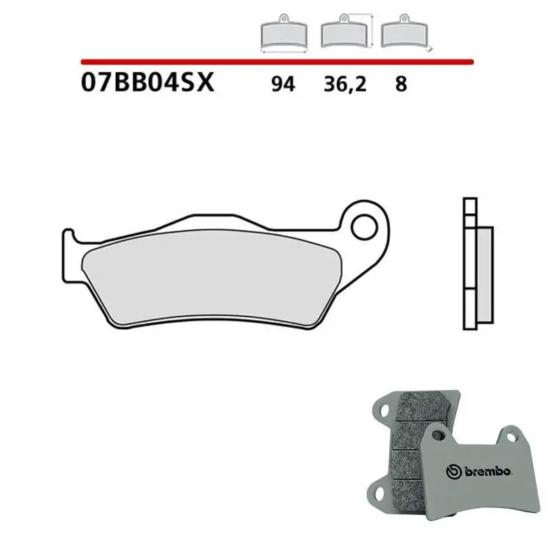 Pastiglie freno anteriori Brembo per GasGas MC 250 99-00 | 21-23 - Mescola SX sinterizzata 07BB04SX