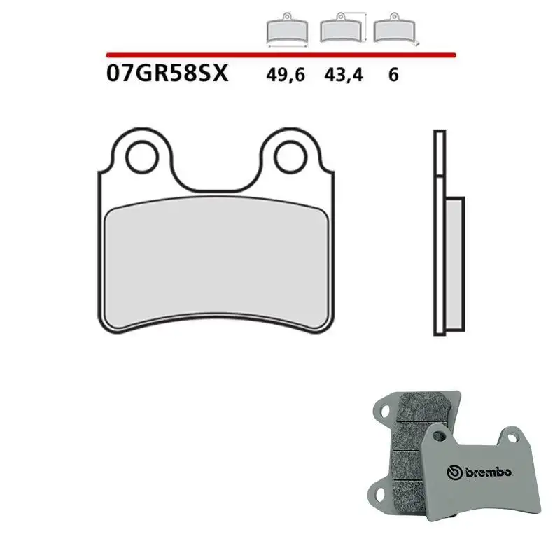 Pastiglie freno anteriori Brembo per GasGas TXT 250 PRO 04-13 - Mescola SX sinterizzata 07GR58SX