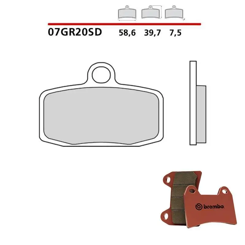 Pastiglie freno anteriori Brembo per GasGas TXT 250 PRO 12-14 - Mescola SD sinterizzata 07GR20SD