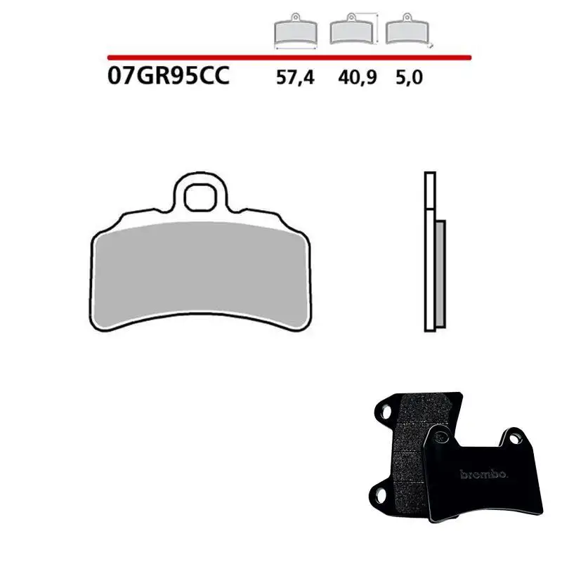 Pastiglie freno anteriori Brembo per GasGas TXT 250 Racing 19-21 - Mescola Scooter carbon ceramica 07GR95CC
