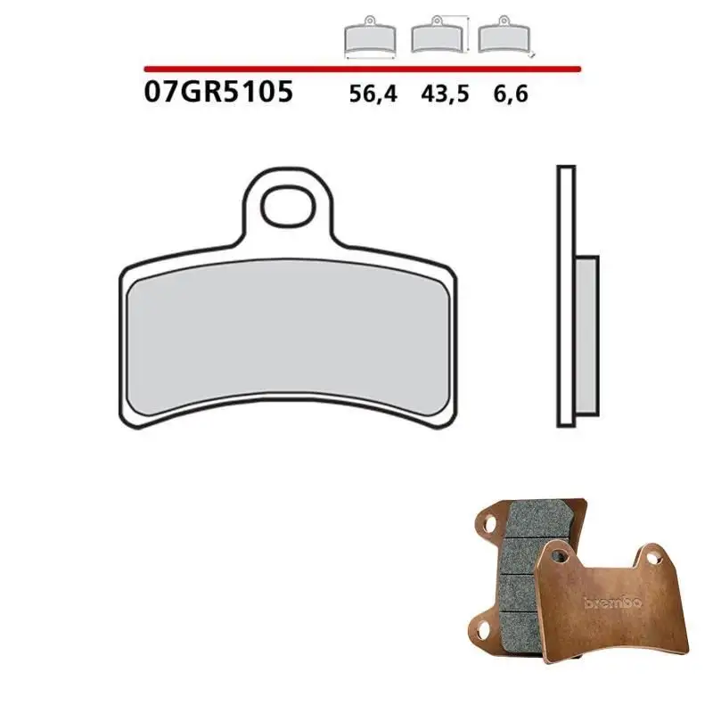 Pastiglie freno anteriori Brembo per gasgas txt 270 1999 - Mescola primo equipaggiamento 07GR5105