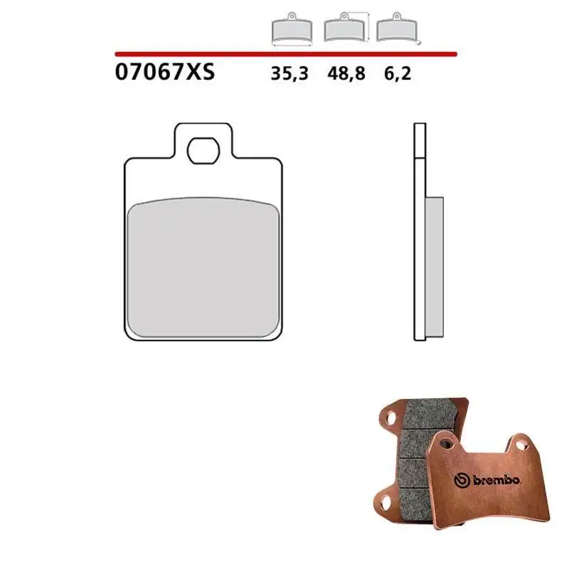 Pastiglie freno anteriori Brembo per gilera fuoco ie lt 500 13-15 - Mescola Scooter XS sinterizzata 07067XS