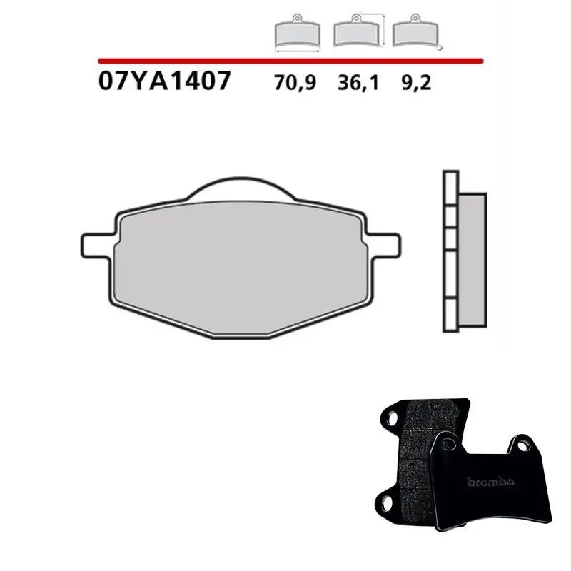 Pastiglie freno anteriori Brembo per gilera oregon 250 07-08 - Mescola primo equipaggiamento Carbon Ceramica 07YA1407