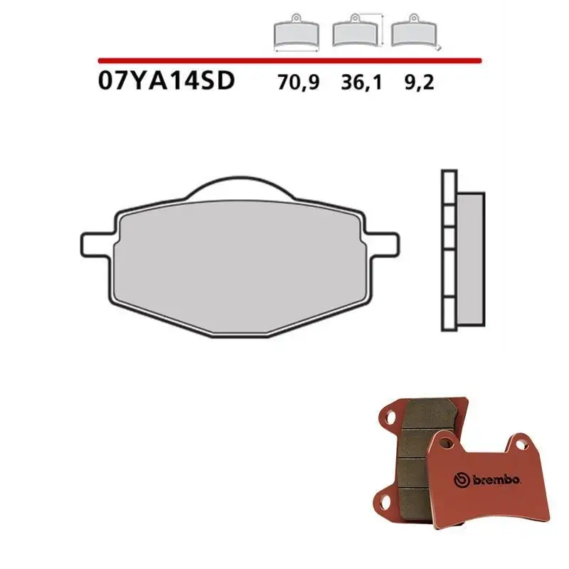 Pastiglie freno anteriori Brembo per gilera oregon 250 07-08 - Mescola SD sinterizzata 07YA14SD
