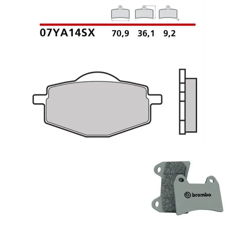 Pastiglie freno anteriori Brembo per gilera oregon 250 07-08 - Mescola SX sinterizzata 07YA14SX