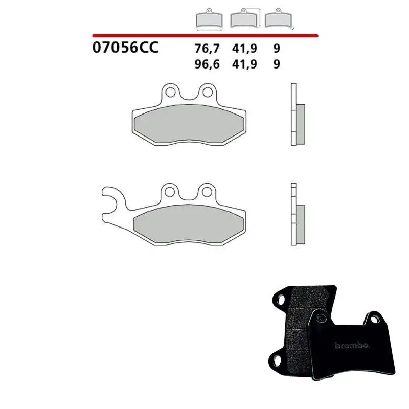 Pastiglie freno anteriori Brembo per gilera runner pure jet race 50 05-06 - Mescola Scooter carbon ceramica 07056CC