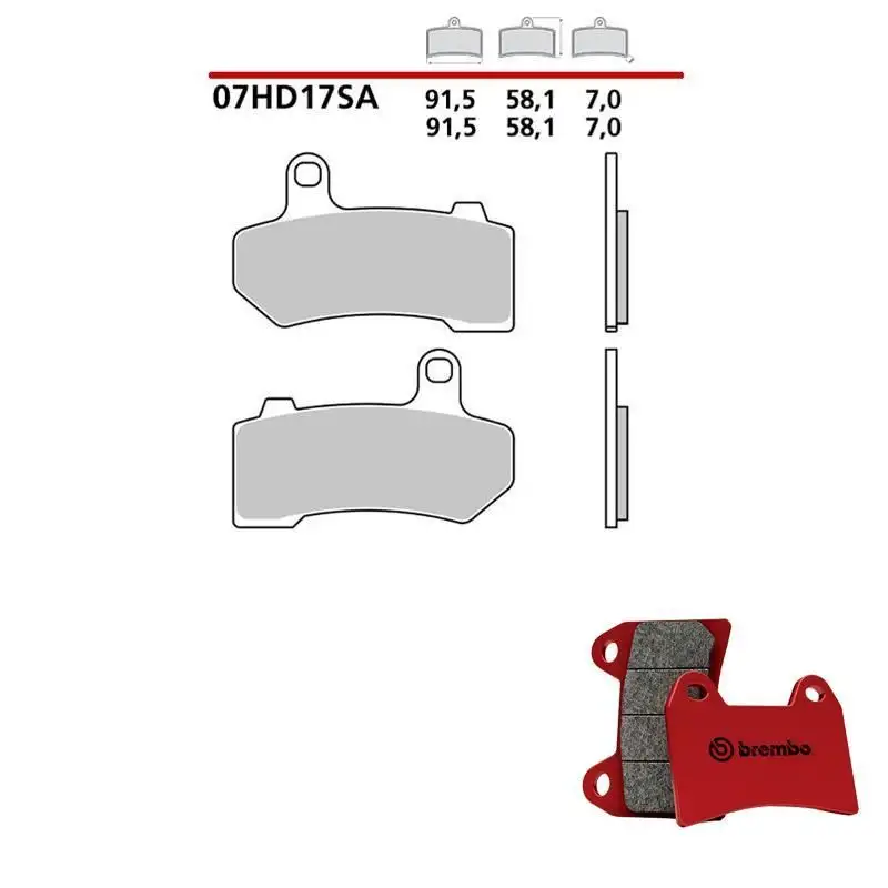 Pastiglie freno anteriori Brembo per harley davidson flhxse cvo street glide 1917 18-19 - Mescola SA sinterizzata Strada 07HD17SA