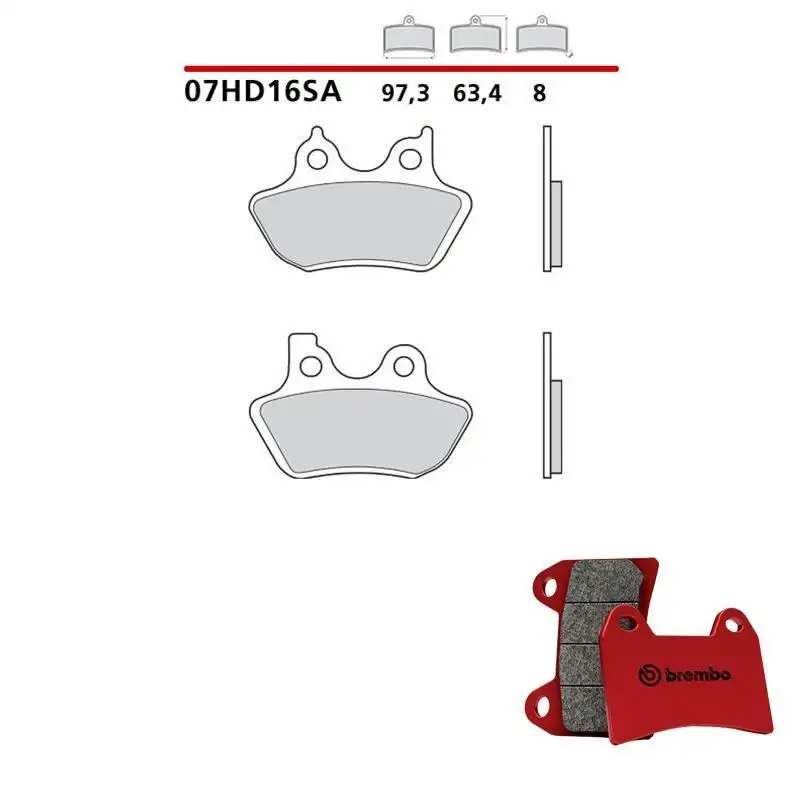 Pastiglie freno anteriori Brembo per harley davidson fxds con dyna super glide convertible 1450 00-02 - Mescola SA sinterizzata Strada 07HD16SA