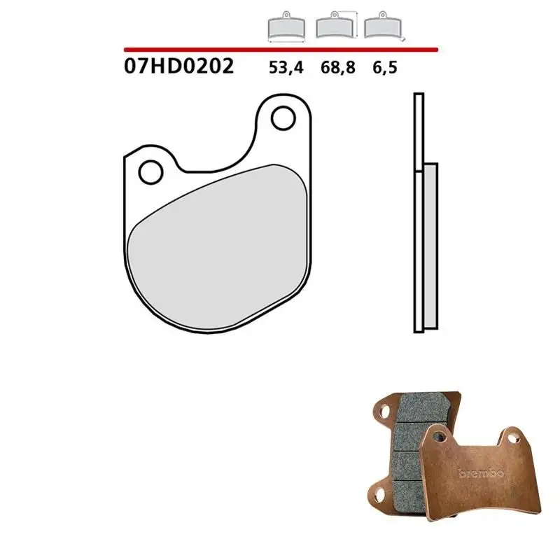 Pastiglie freno anteriori Brembo per harley davidson fxwg wide glide 1340 1983 - Mescola primo equipaggiamento 07HD0202
