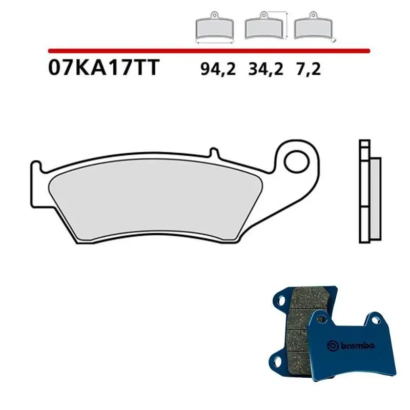 Pastiglie freno anteriori Brembo per hm cre 250 97-02 - Mescola TT Carbon Ceramica Semimetallica 07KA17TT