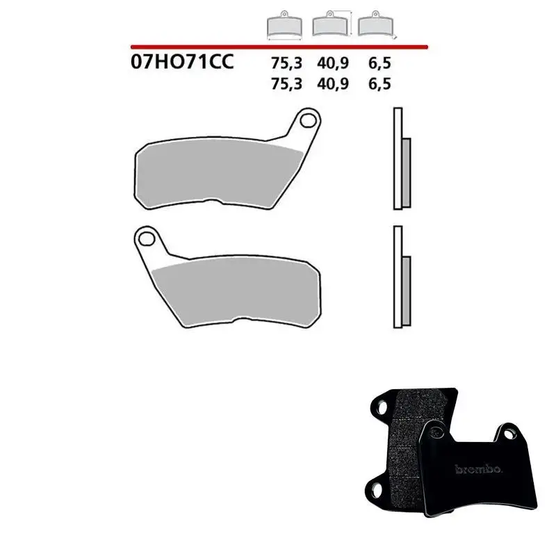 Pastiglie freno anteriori Brembo per HM CRE 50 six competition 07-12 - Mescola Scooter carbon ceramica 07HO71CC