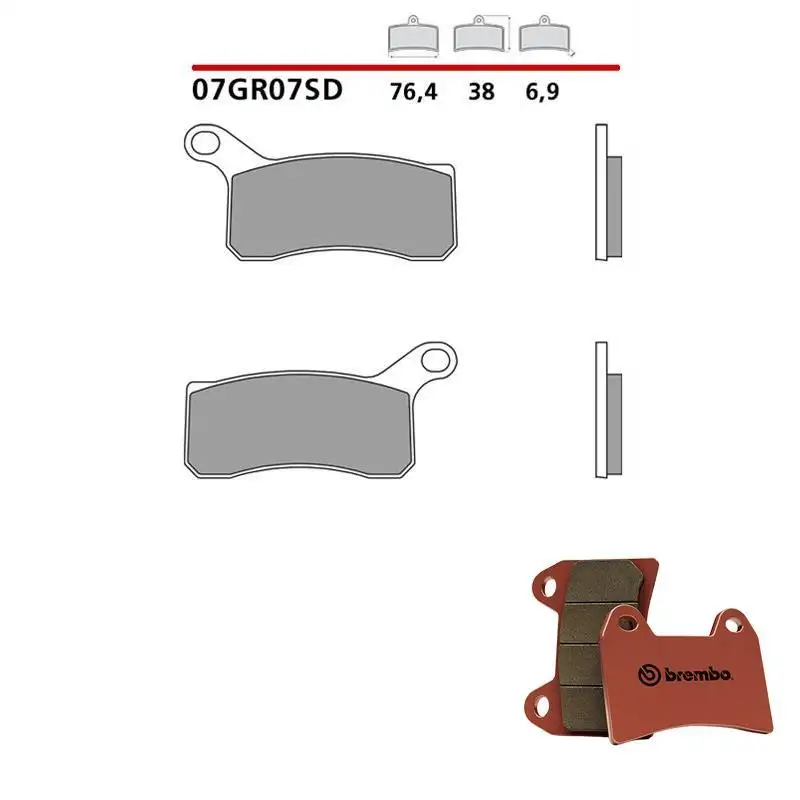 Pastiglie freno anteriori Brembo per HM CRM F 125 X 09-11 - Mescola SD sinterizzata Off-Road 07GR07SD
