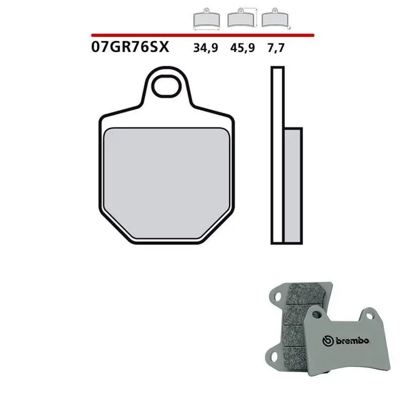 Pastiglie freno anteriori Brembo per hm crm f x 500 2011 - Mescola SX sinterizzata 07GR76SX