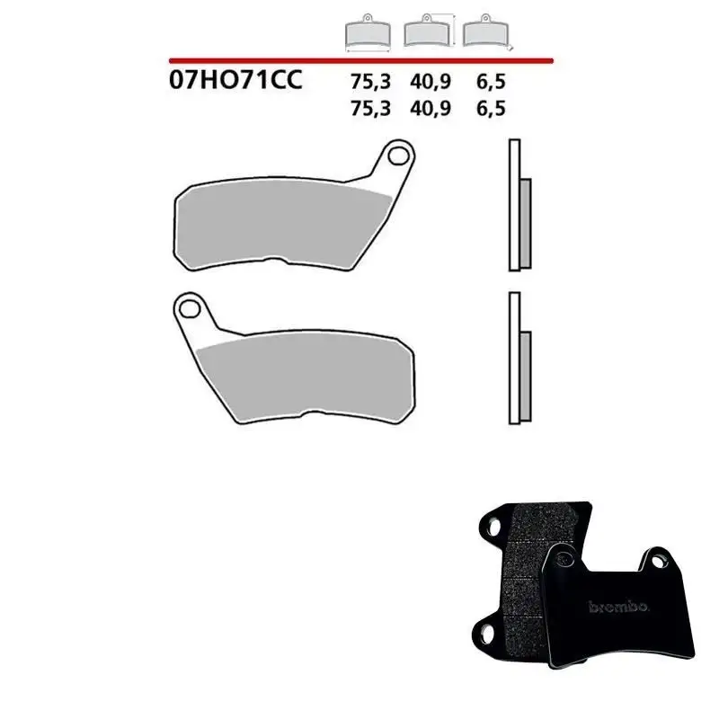 Pastiglie freno anteriori Brembo per hm crm rr derapage competition 2t 125 11-12 - Mescola Scooter carbon ceramica 07HO71CC