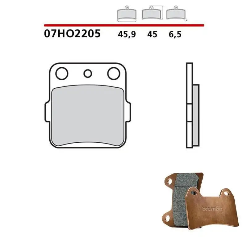 Pastiglie freno anteriori Brembo per honda atc x 200 1983 - Mescola primo equipaggiamento 07HO2205