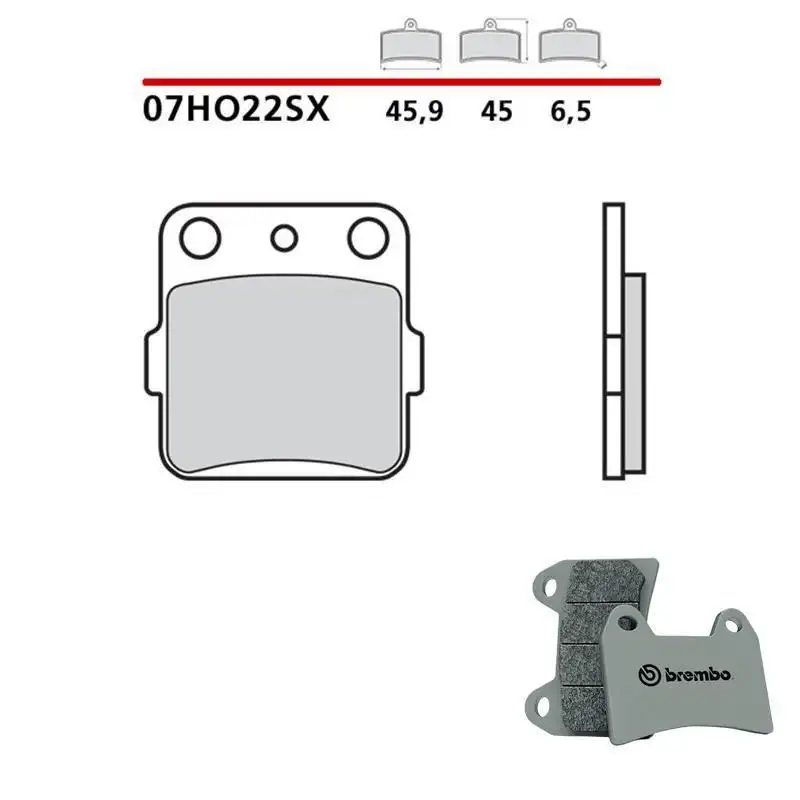 Pastiglie freno anteriori Brembo per honda atc x 200 1983 - Mescola SX sinterizzata 07HO22SX