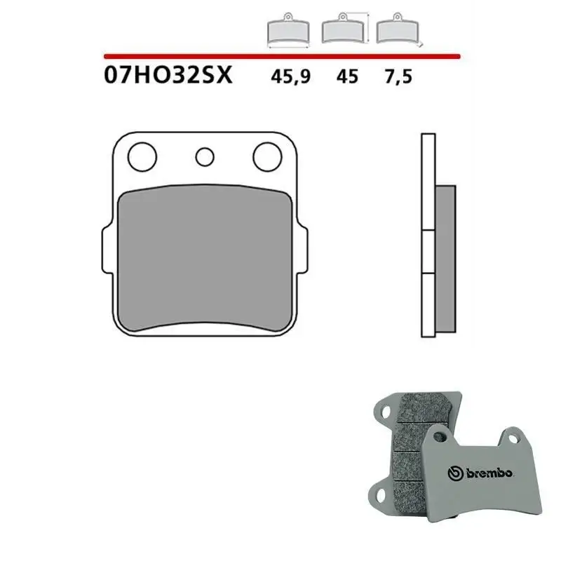 Pastiglie freno anteriori Brembo per honda atc x 200 84-85 - Mescola SX sinterizzata 07HO32SX