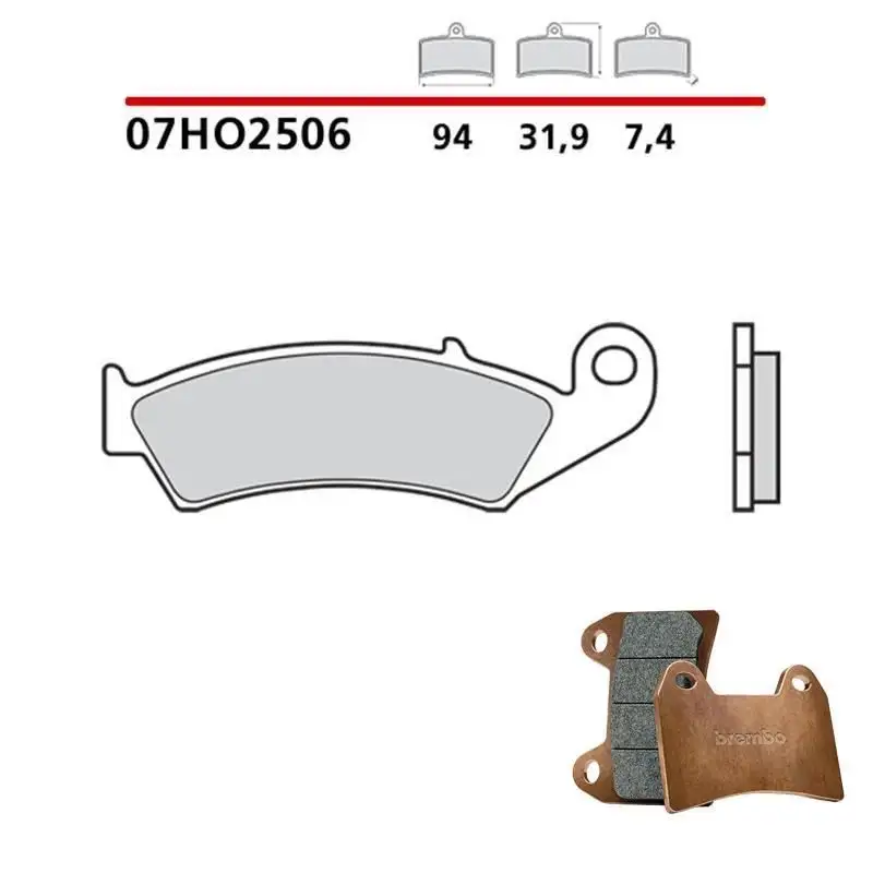 Pastiglie freno anteriori Brembo per honda atc x 350 1986 - Mescola primo equipaggiamento 07HO2506