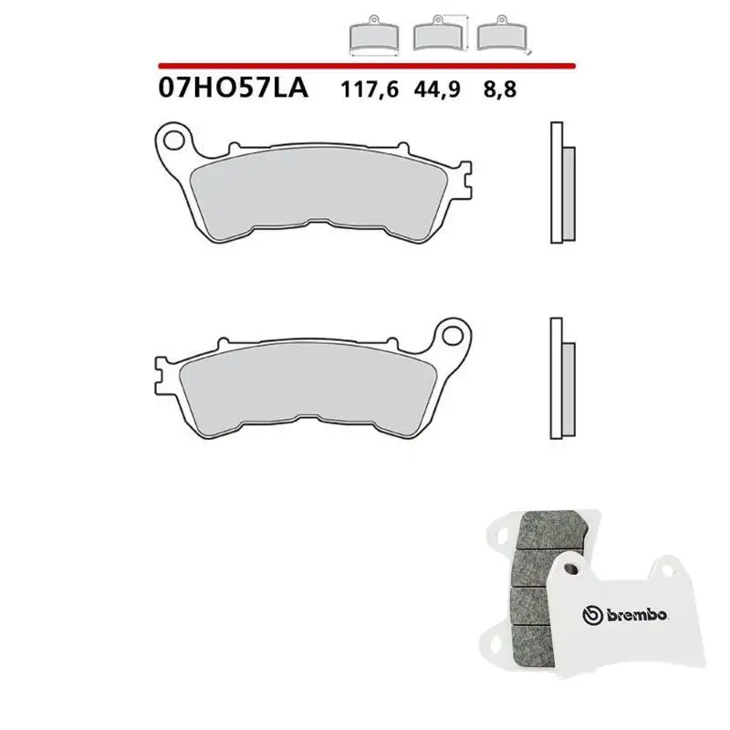 Pastiglie freno anteriori Brembo per Honda CB 1000 R ABS 09-17 - Mescola LA sinterizzata Strada 07HO57LA