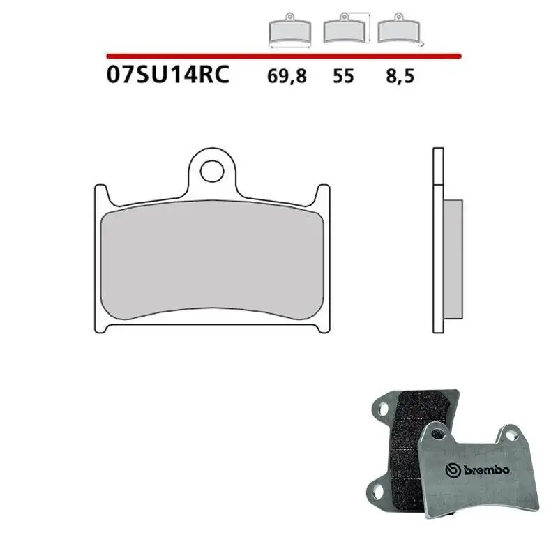 Pastiglie freno anteriori Brembo per indian chief vintage 1800 14-16 - Mescola RC sinterizzata Pista 07SU14RC