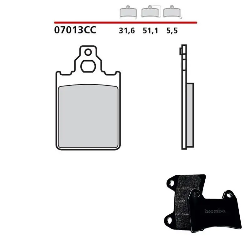 Pastiglie freno anteriori Brembo per italjet formula 80 1994 - Mescola primo equipaggiamento Scooter 07013