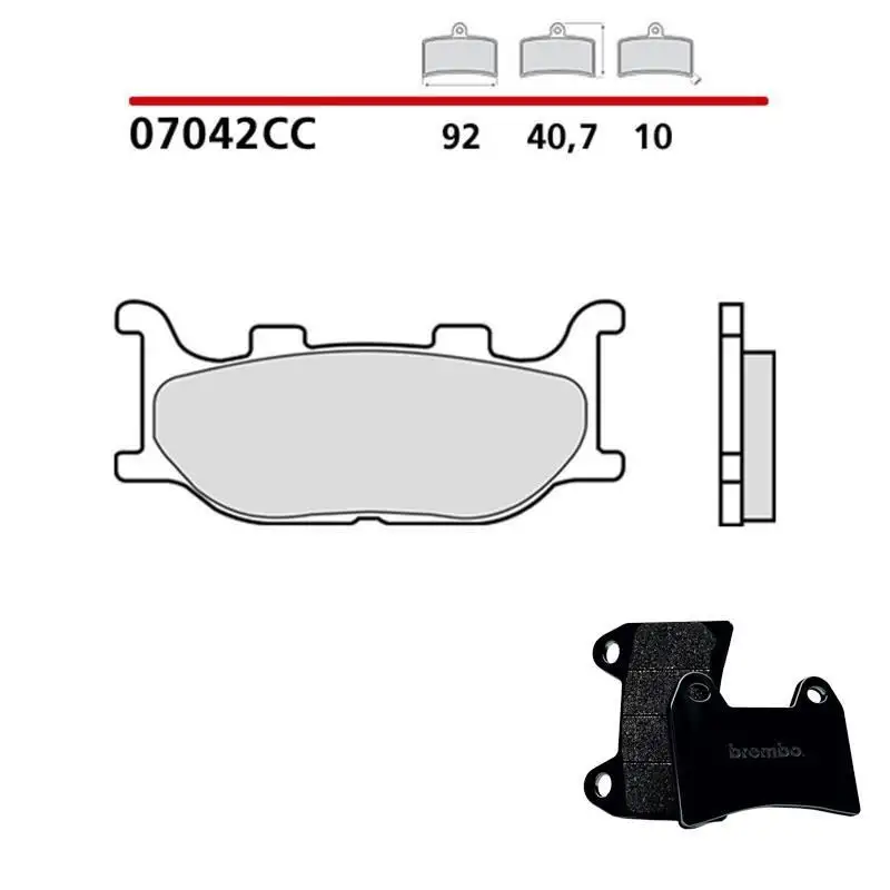 Pastiglie freno anteriori Brembo per italjet jupiter 250 01-02 - Mescola primo equipaggiamento Scooter 07042