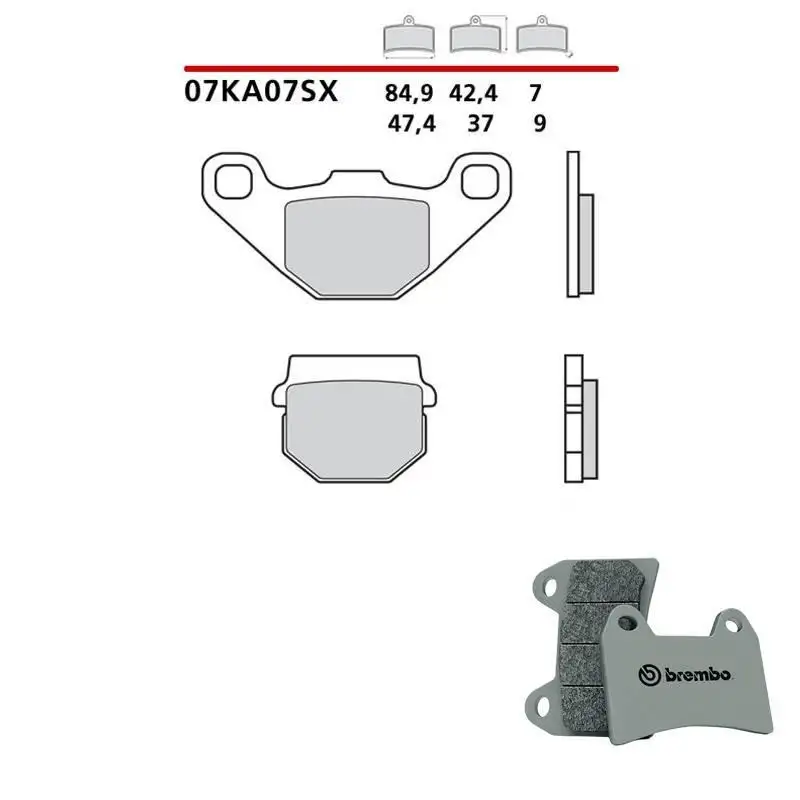 Pastiglie freno anteriori Brembo per kawasaki ar 80 81-89 - Mescola SX sinterizzata 07KA07SX