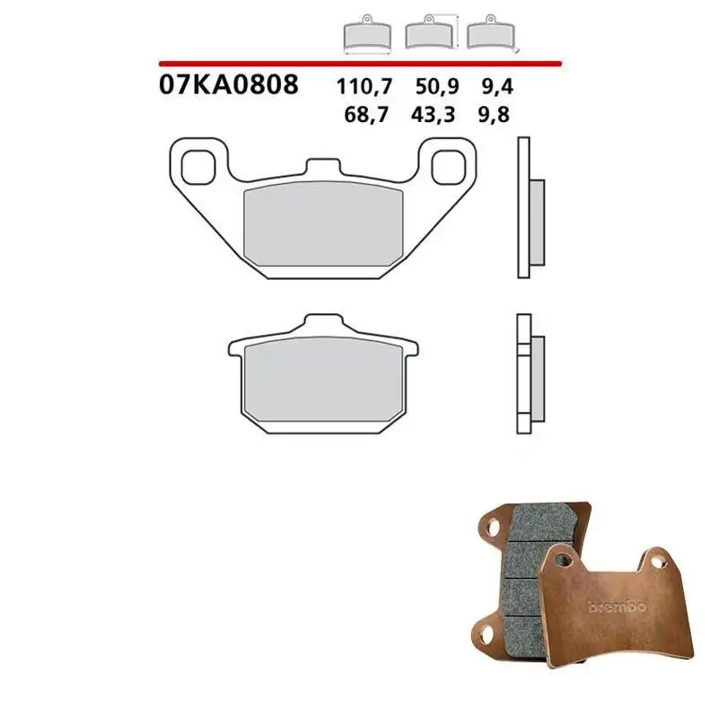 Pastiglie freno anteriori Brembo per kawasaki en twin 400 85-88 - Mescola primo equipaggiamento 07KA0808
