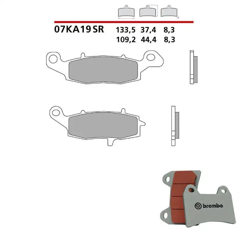 Pastiglie freno anteriori Brembo per Kawasaki ER6N ABS 06-16 - Mescola SR sinterizzata Strada/Pista 07KA19SR pinza sinistra
