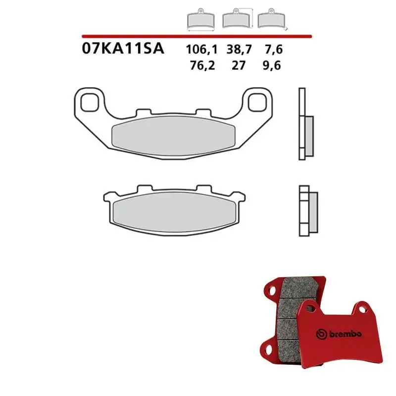 Pastiglie freno anteriori Brembo per kawasaki gpx r 400 87-89 - Mescola SA sinterizzata Strada 07KA11SA