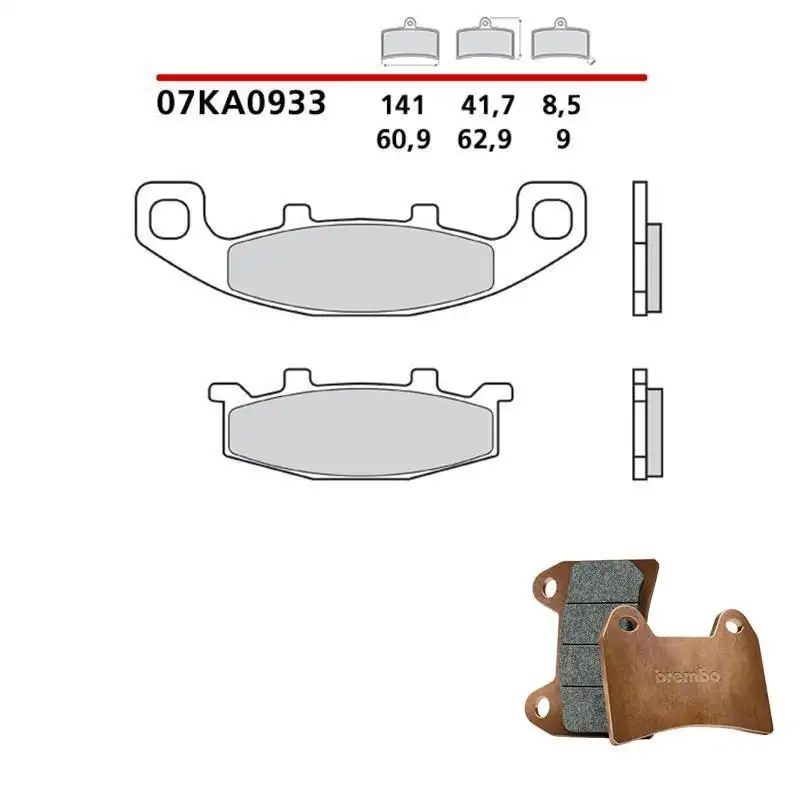 Pastiglie freno anteriori Brembo per kawasaki gpx r 600 88-97 - Mescola primo equipaggiamento 07KA0933