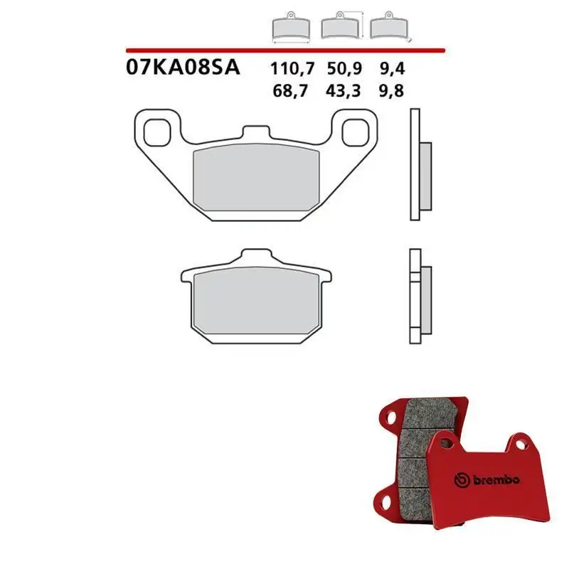 Pastiglie freno anteriori Brembo per kawasaki gpz 305 83-96 - Mescola SA sinterizzata Strada 07KA08SA