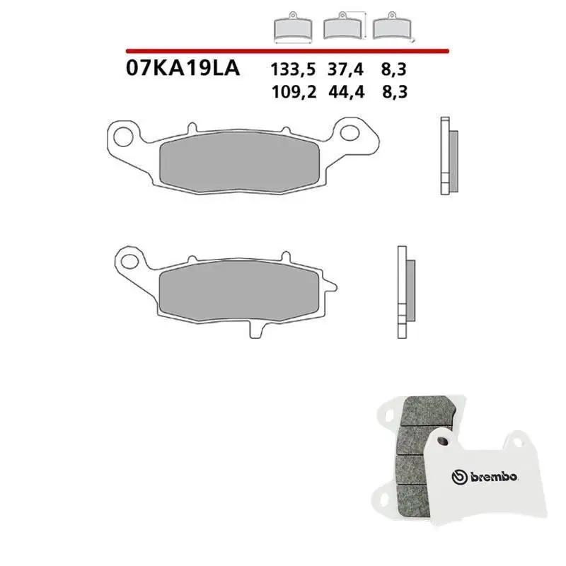 Pastiglie freno anteriori Brembo per kawasaki gpz abs 1100 96-98 - Mescola LA sinterizzata Strada 07KA19LA pinza sinistrra