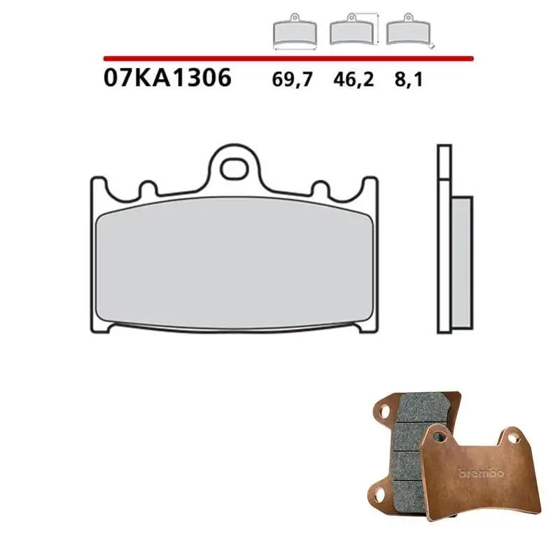 Pastiglie freno anteriori Brembo per kawasaki gpz r 900 90-96 - Mescola primo equipaggiamento 07KA1306