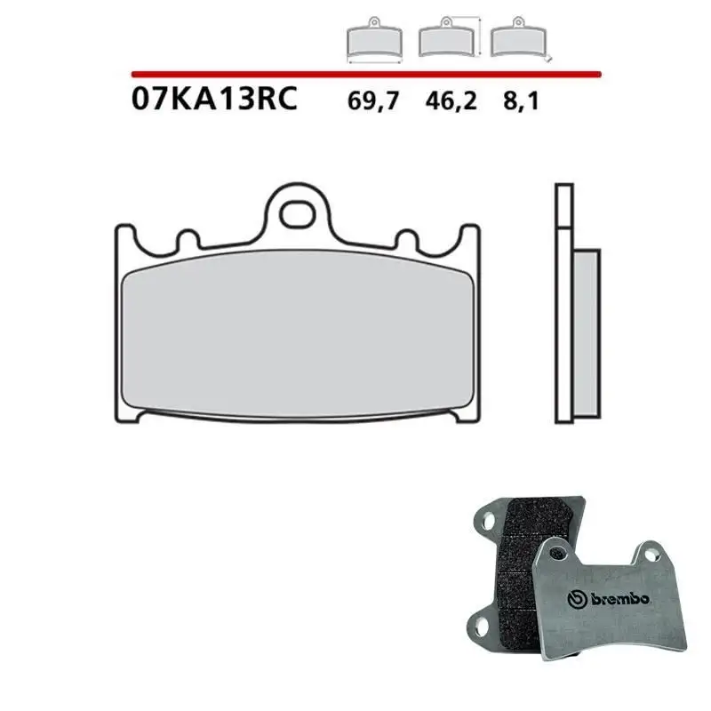 Pastiglie freno anteriori Brembo per kawasaki gpz r 900 90-96 - Mescola RC sinterizzata Pista 07KA13RC