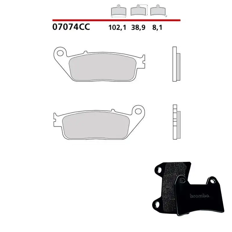 Pastiglie freno anteriori Brembo per Kawasaki J 300 ABS 14-20 - Mescola primo equipaggiamento Scooter 07074