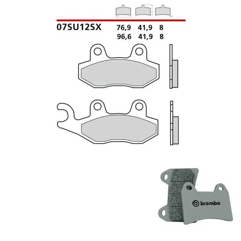 Pastiglie freno anteriori Brembo per Kawasaki KDX 200 93-94 - Mescola SX sinterizzata 07SU12SX