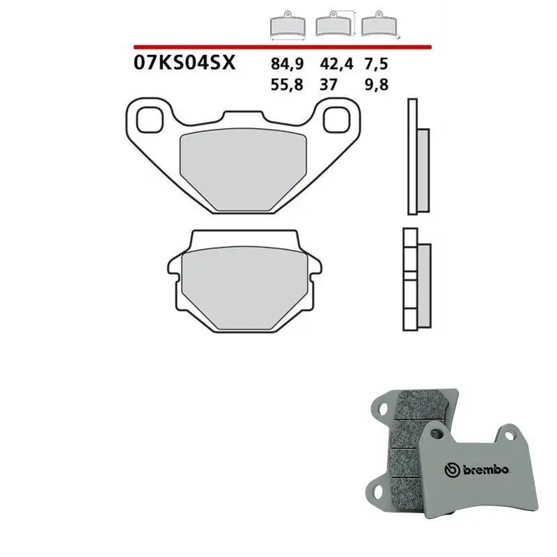 Pastiglie freno anteriori Brembo per kawasaki ke 125 1986 - Mescola SX sinterizzata 07KS04SX