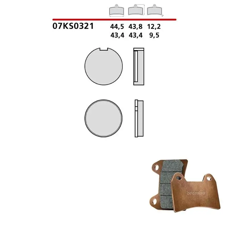 Pastiglie freno anteriori Brembo per kawasaki kh 125 1980 - Mescola primo equipaggiamento 07KS0321