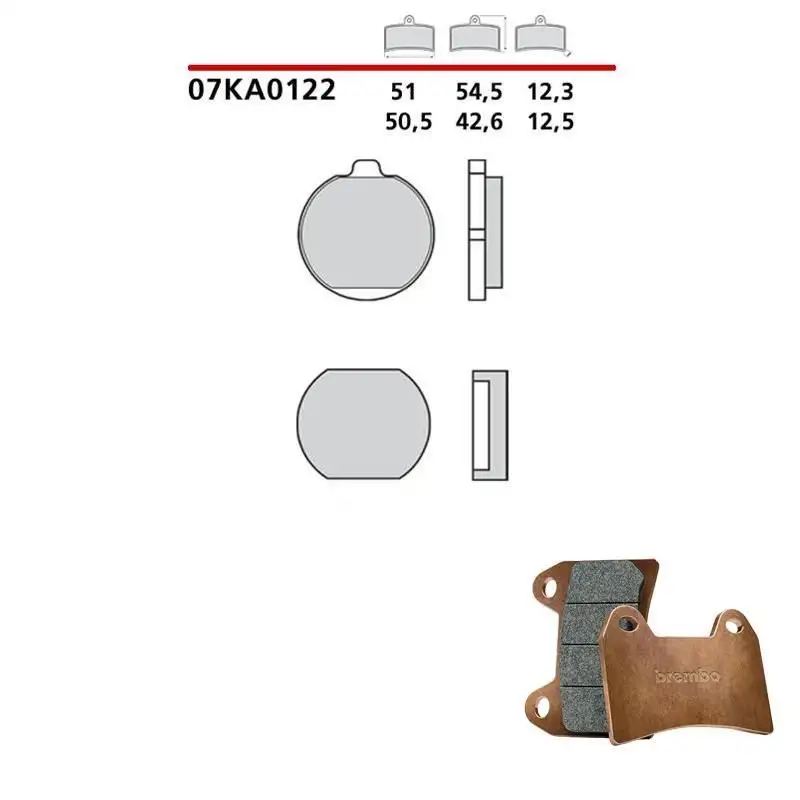 Pastiglie freno anteriori Brembo per kawasaki kh 250 80-82 - Mescola primo equipaggiamento 07KA0122